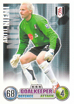 Antti Niemi Fulham 2007/08 Topps Match Attax #129